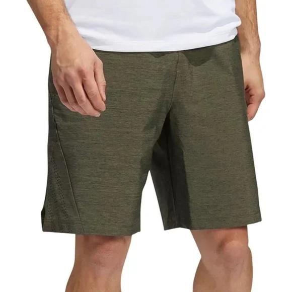 Adidas Men's Axis 2.5 Woven Heathered Shorts Size S Focus Olive - Picture 9 of 9